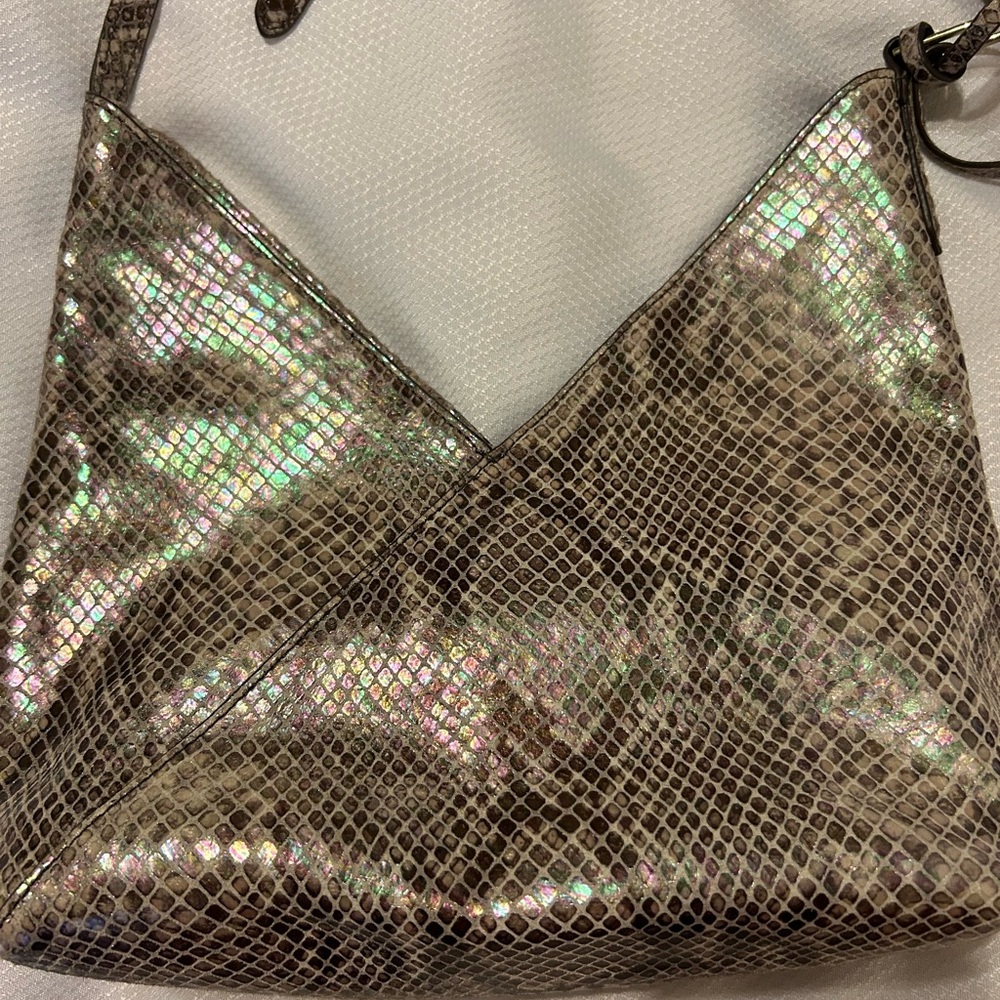 G.I.L.I envelope snakeskin purse